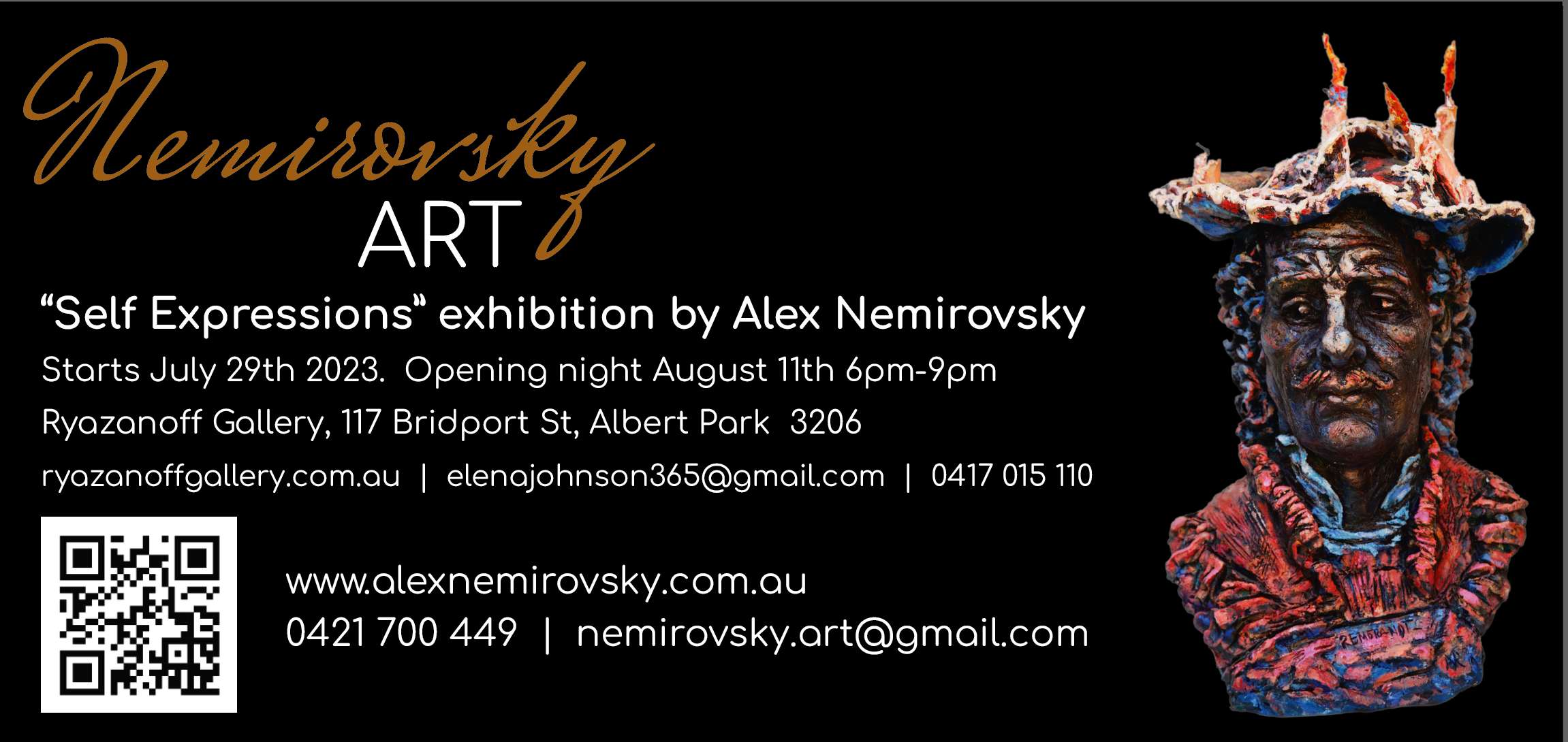 Announcing “Self Expressions”: An Exhibition by Alex Nemirovsky at Ryazanoff Gallery